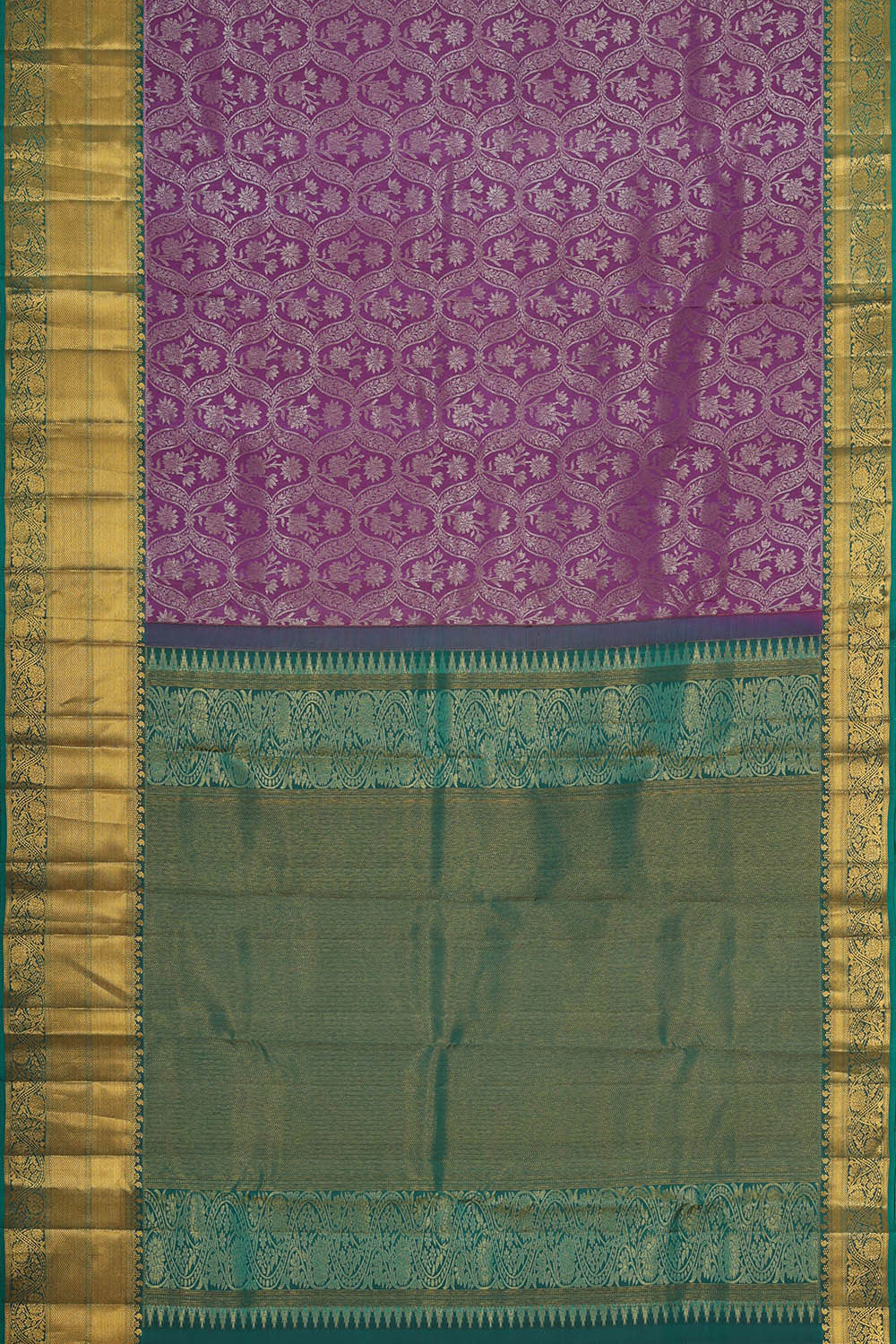 Image of Kanchipattu Lavender Brocade Saree